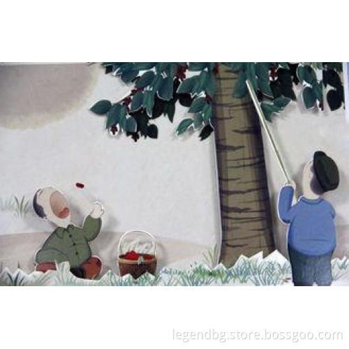 4/0 Matt Lamination Cover Pop Up Book Printing For Kids Pla